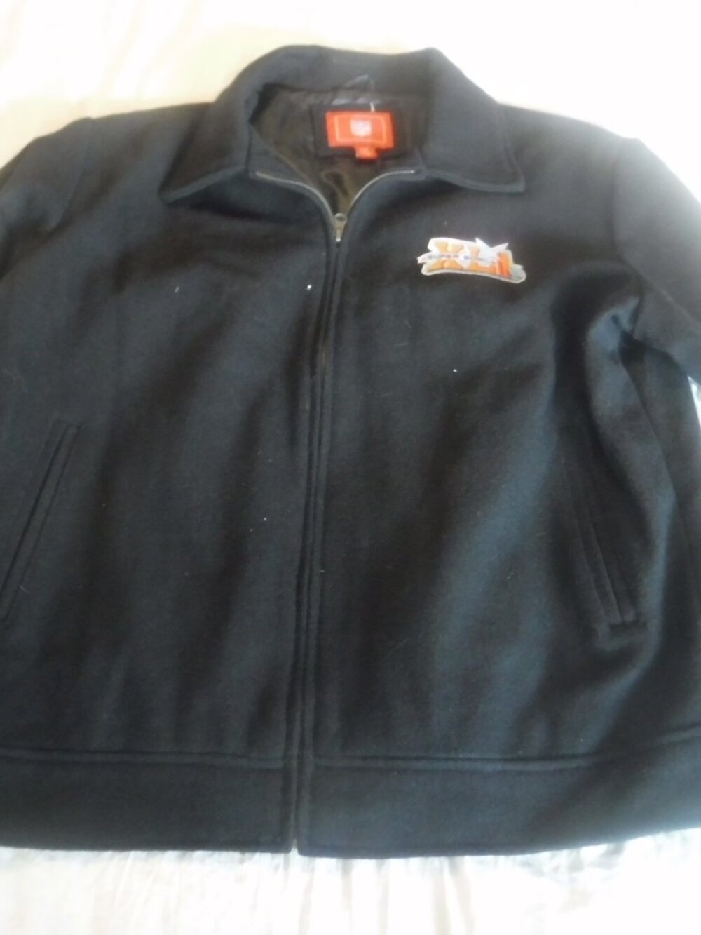Super Bowl XLI Jacket Mens Large Black NFL Football Wool Zip Coat GIII